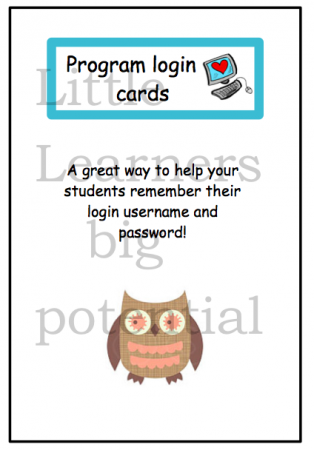Program login cards